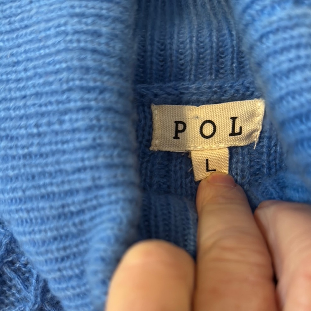 Colorful Patchwork Turtleneck Sweater - image 2